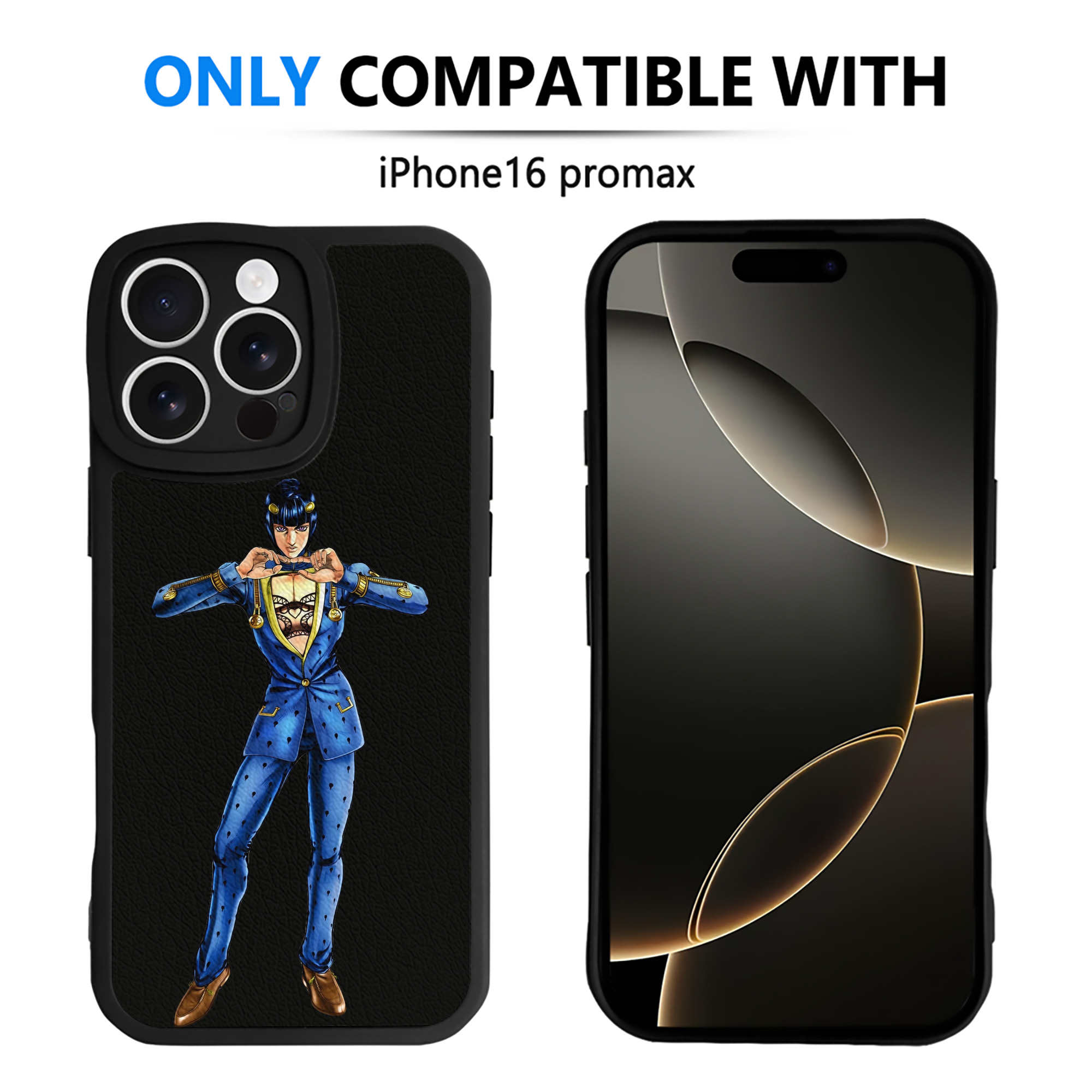 （画像用） ジョジョの奇妙な冒険 ブローノ?ブチャラティ JoJo's Bizarre Adventure Bruno Bucciarati 【iPhone 16シリーズ対応】シリコンスマホケース（レザー調） 材質：シリコン